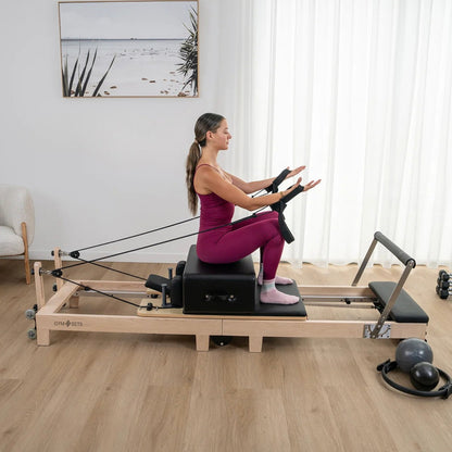 GymSets Oak Reformer Pilates Machine