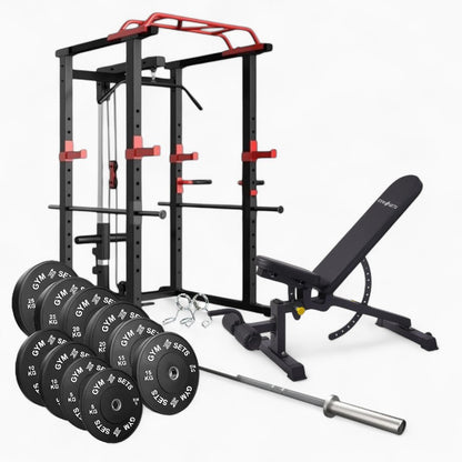 GymSets Power Cage with Cable Pulley