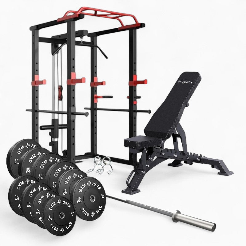 GymSets Power Cage with Cable Pulley