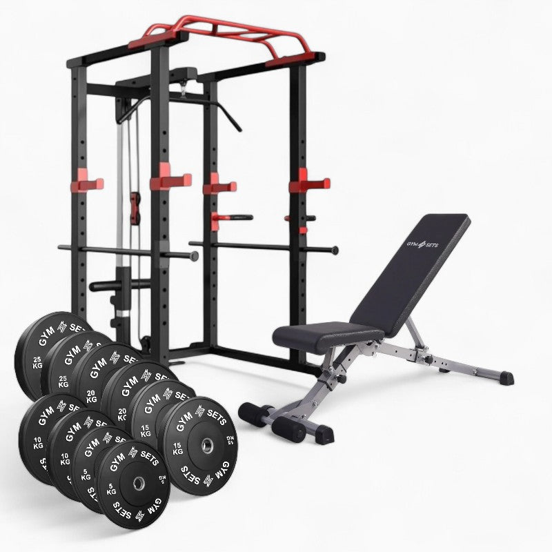 GymSets Power Cage with Cable Pulley