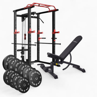GymSets Power Cage with Cable Pulley