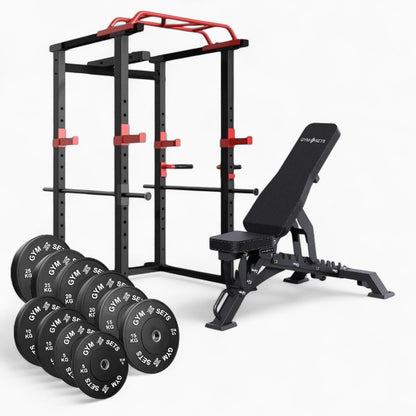 GymSets Power Cage with Cable Pulley