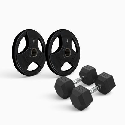 Tri Grip Plate & Dumbbell Package