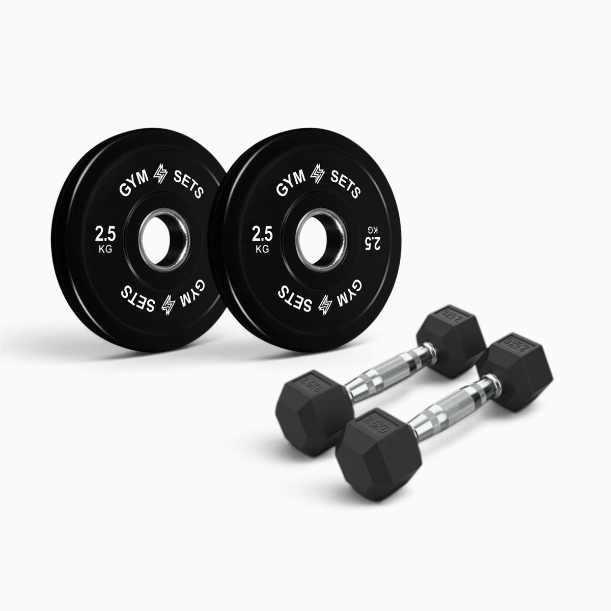 Olympic Bumper Plate & Hex Dumbbell Package