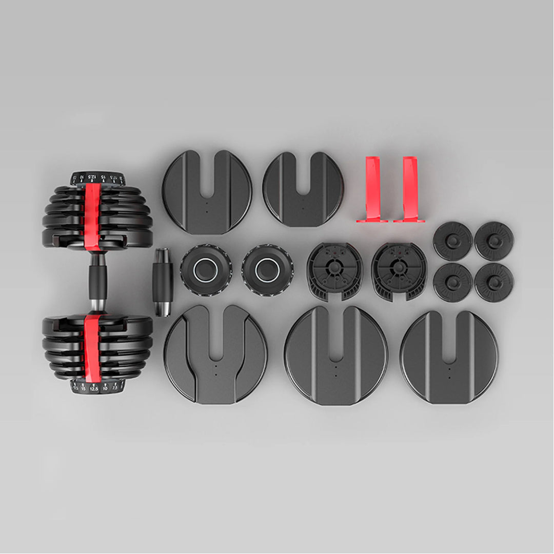 2X Adjustable Dumbbell Set 2.5-24kg Pair of DB Weights For Home Gym