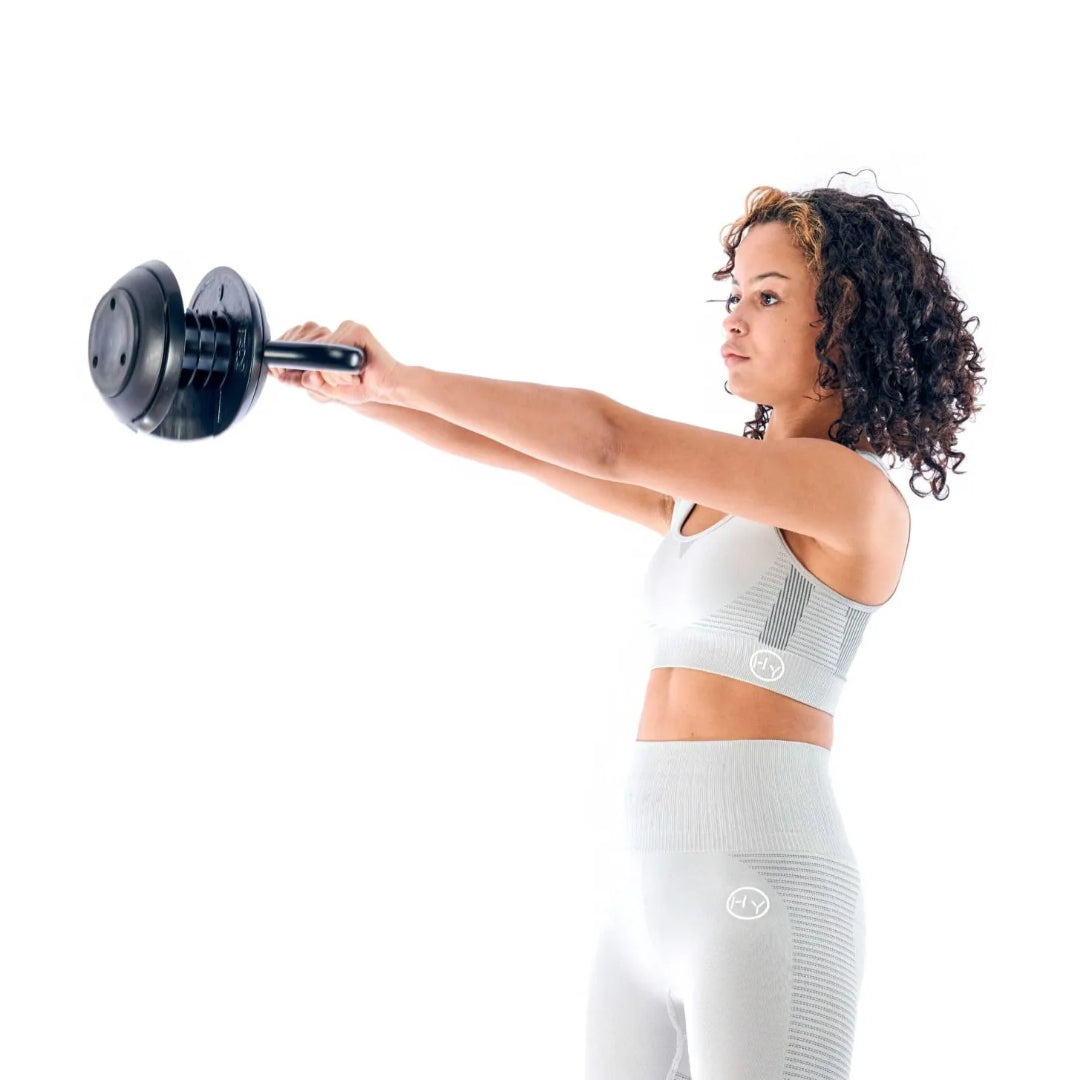 2X Adjustable Kettlebell Set 3.4-18kg Pair of DB Weights For Home Gym