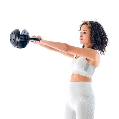 2X Adjustable Kettlebell Set 3.4-18kg Pair of DB Weights For Home Gym