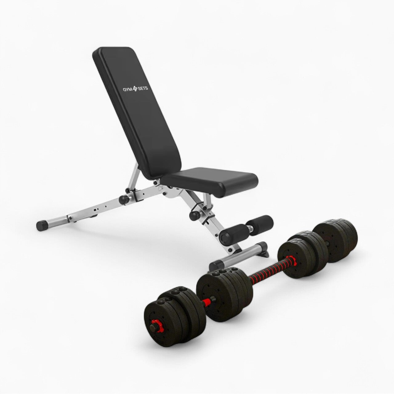 GymSets Adjustable Dumbbell Barbell Set