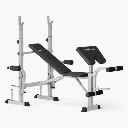 GymSets Adjustable Weight Bench + Preacher Curl