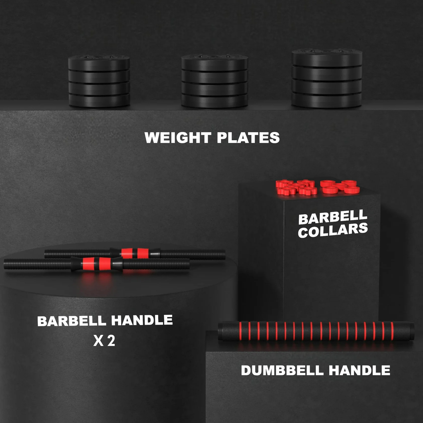 GymSets Adjustable Dumbbell Barbell Set