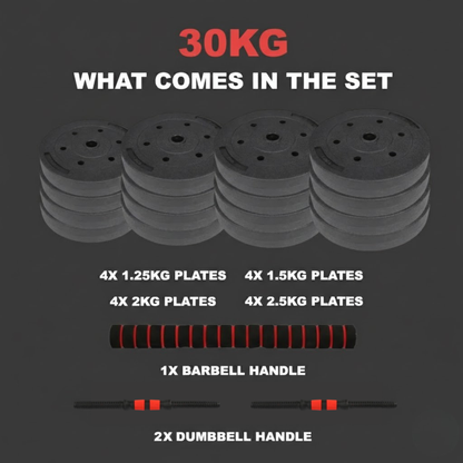 GymSets Adjustable Dumbbell Barbell Set