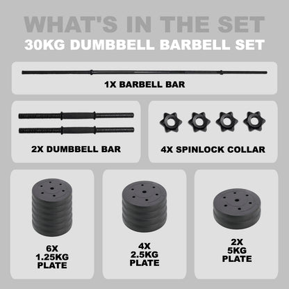 GymSets Adjustable Dumbbell Barbell Set V2