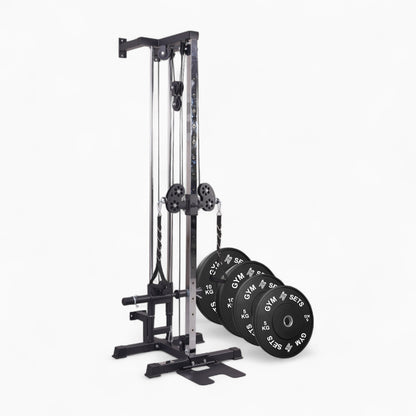 GymSets Semi Commercial Upgraded Wall Mounted Cable Pulley Machine