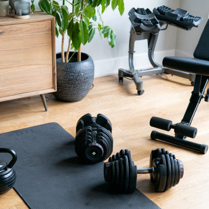 40KG Adjustable Dumbbell Pair Set With Rack & Bench – Perfect For Home Workouts. Build Strength, Tone Muscles & Enhance Fitness With Versatile Weight Training.