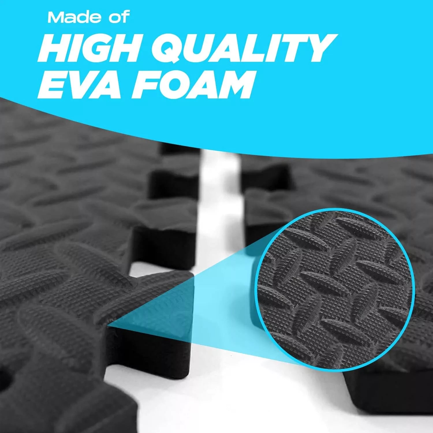 Extra Thick Gym Flooring Mats, Interlocking Eva Soft Foam Tile Floor