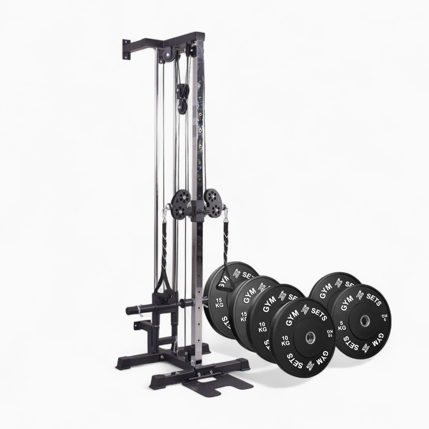 GymSets Semi Commercial Upgraded Wall Mounted Cable Pulley Machine