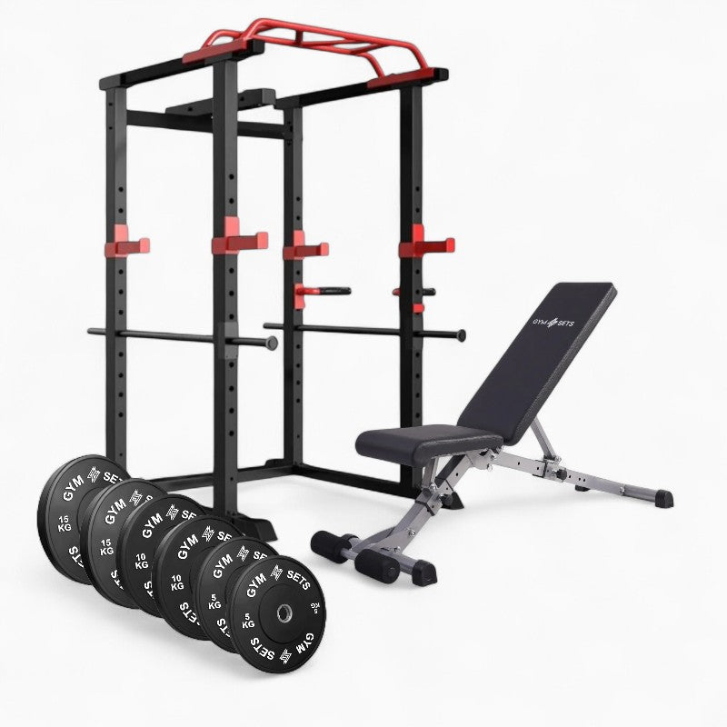 GymSets Power Cage with Cable Pulley