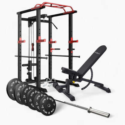 GymSets Power Cage with Cable Pulley