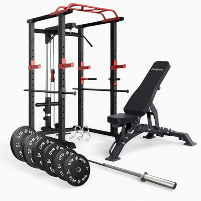GymSets Power Cage with Cable Pulley