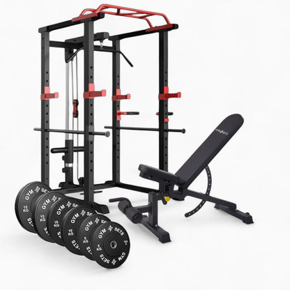 GymSets Power Cage with Cable Pulley