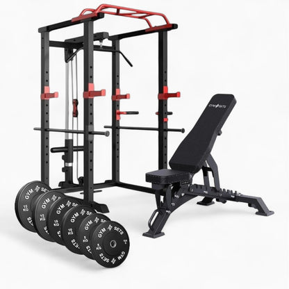 GymSets Power Cage with Cable Pulley