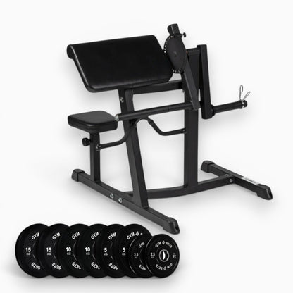 Preacher Curl Machine - Seated Bicep Curl Bench