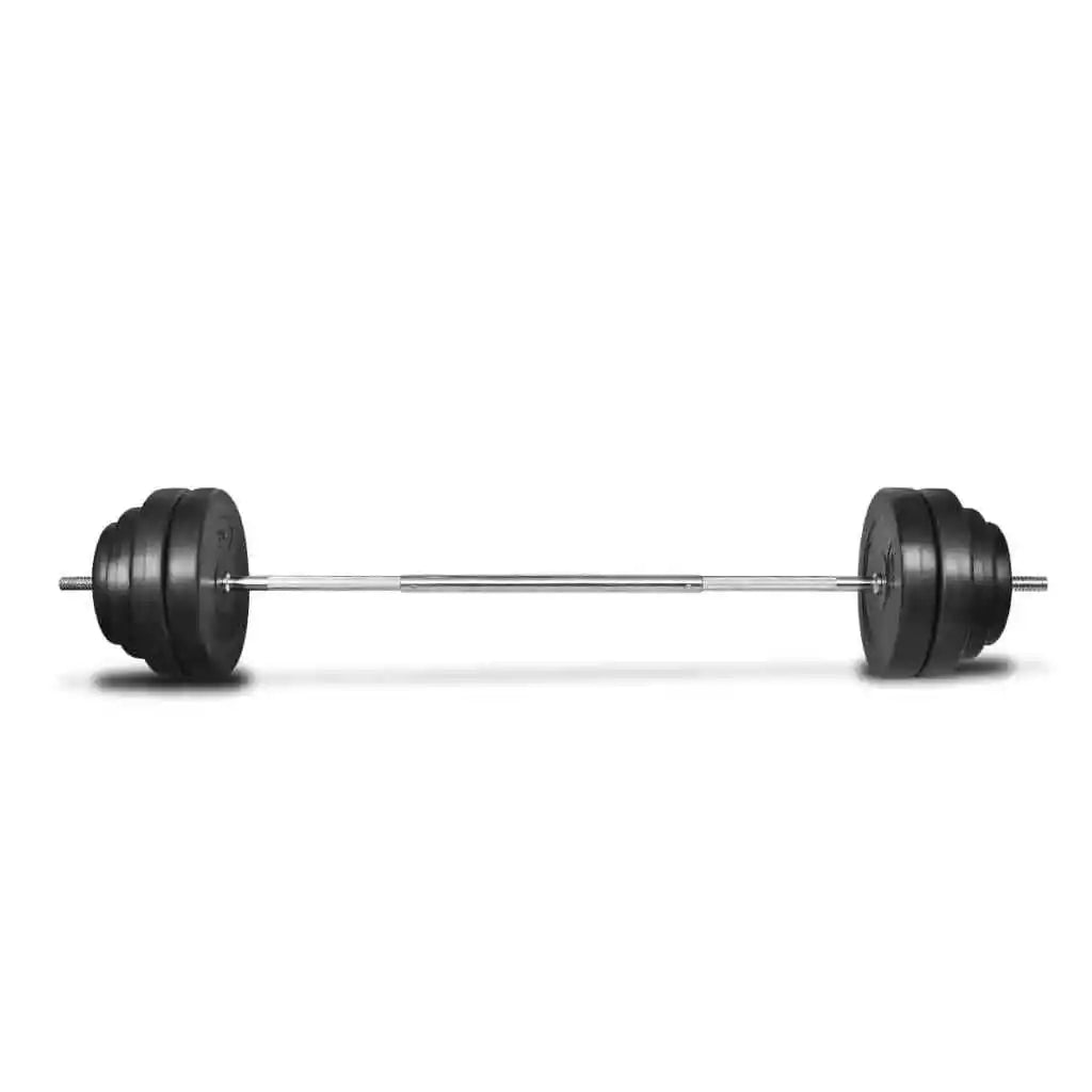 65kg Adjustable Dumbbell + Barbell Set With Cast Iron Weights Vinyl