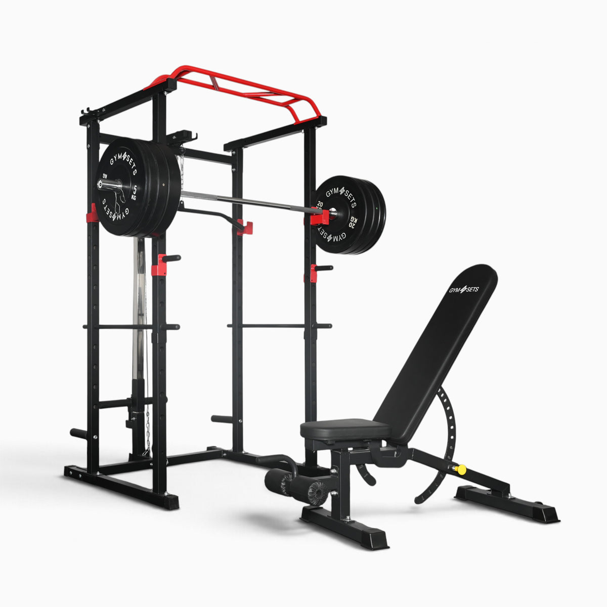 GymSets Power Cage with Cable Pulley