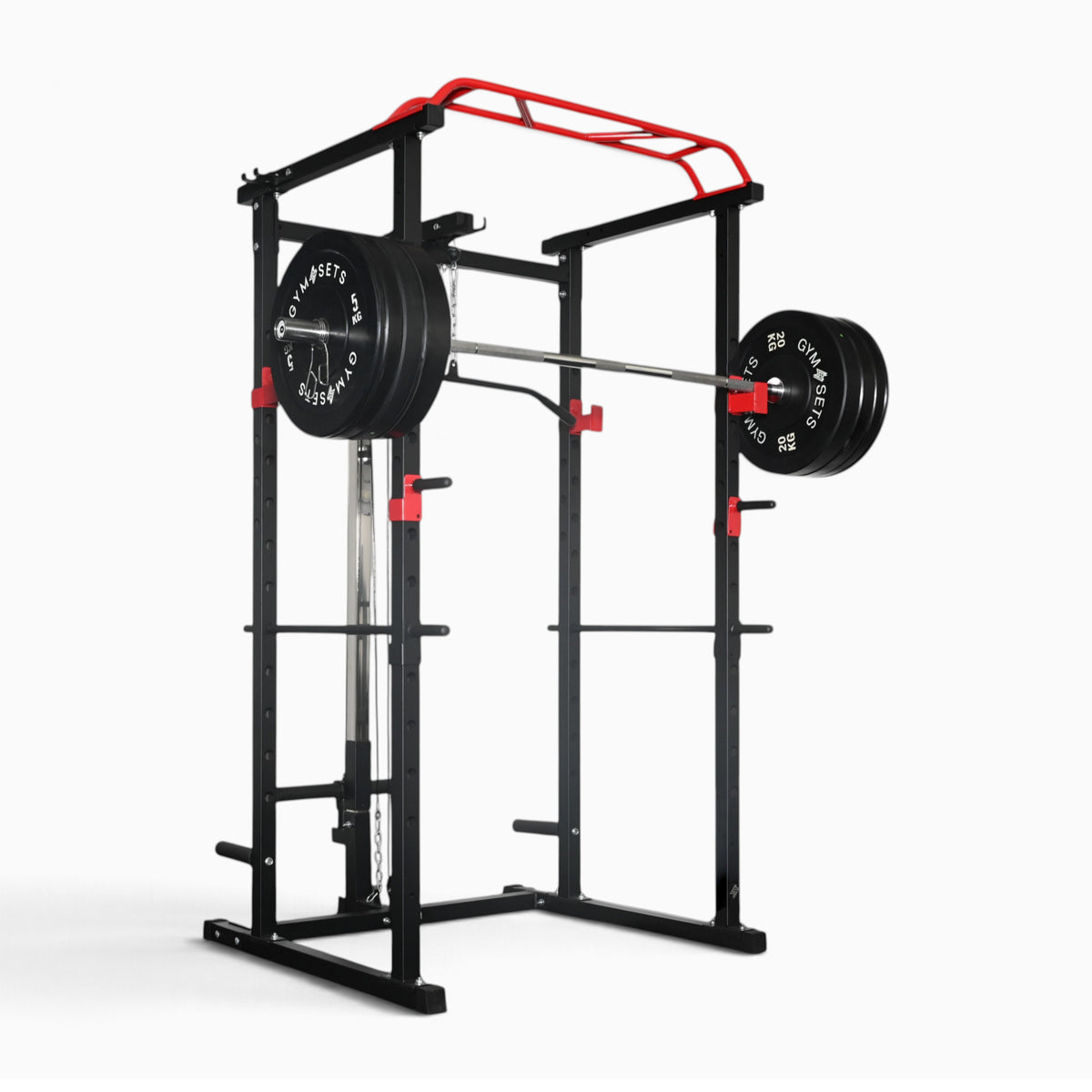 GymSets Power Cage with Cable Pulley