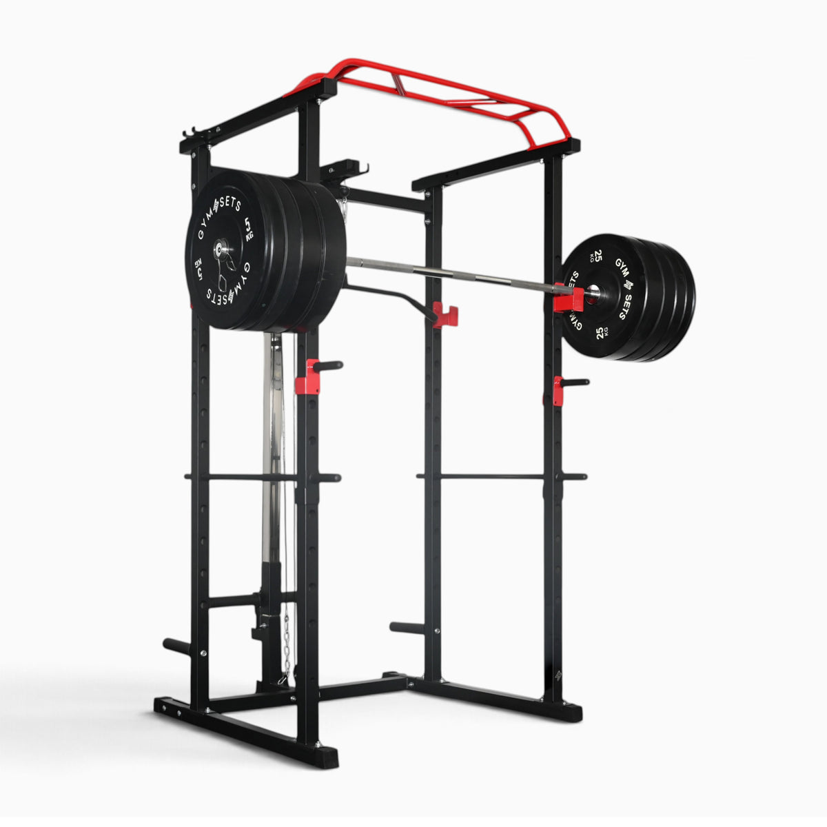 GymSets Power Cage with Cable Pulley