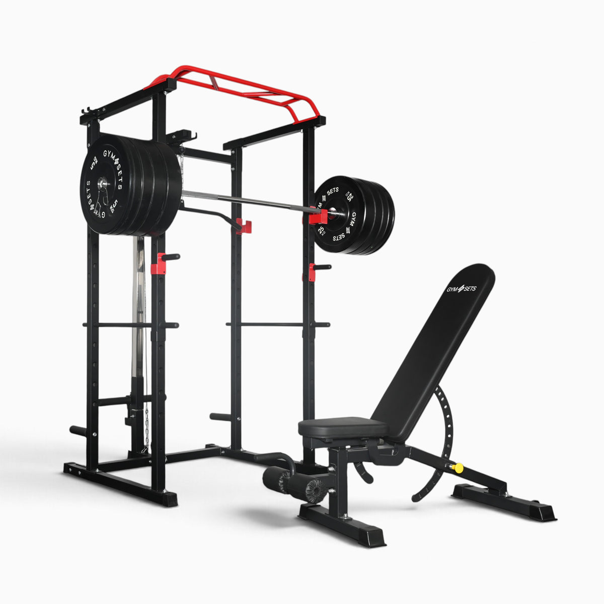 GymSets Power Cage with Cable Pulley