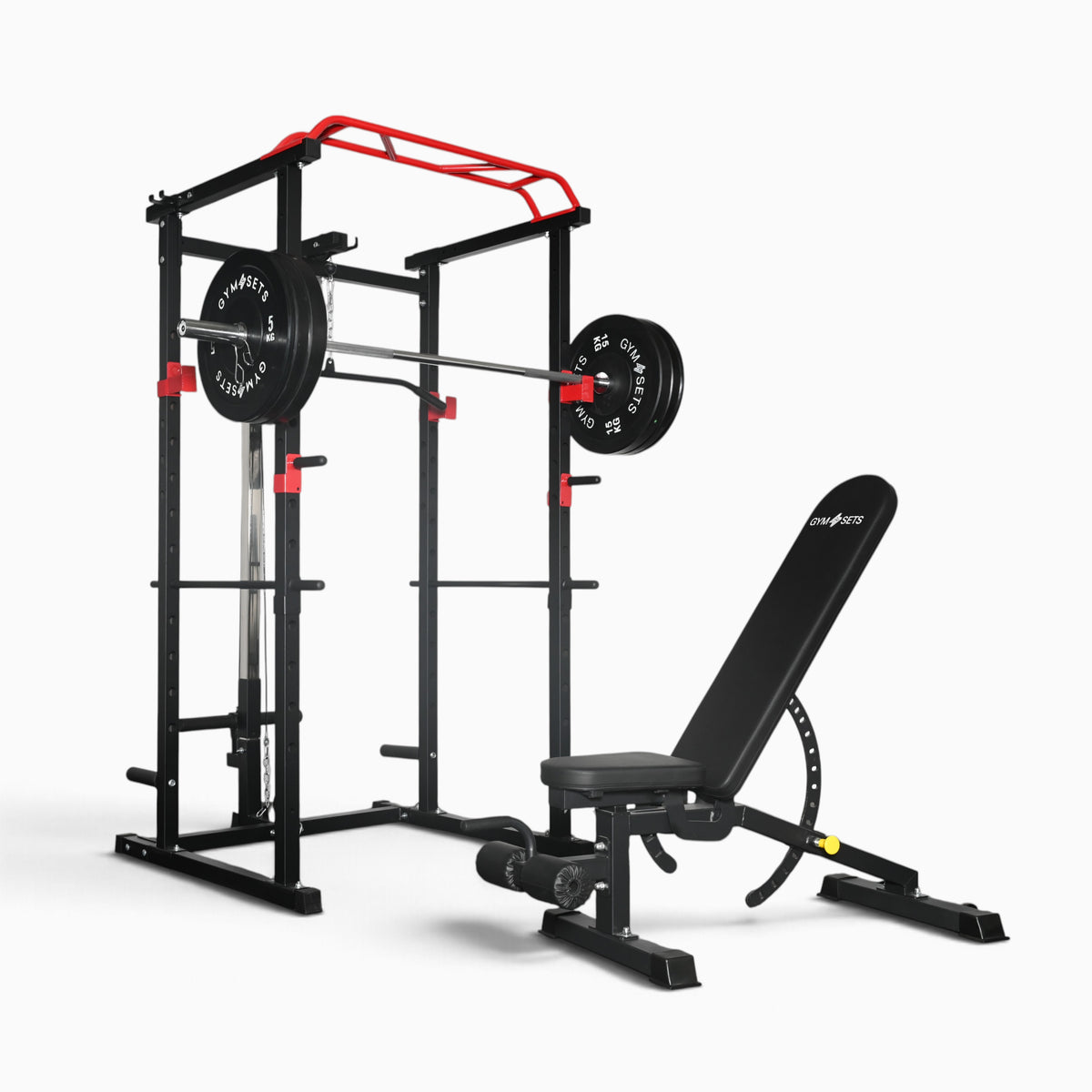 GymSets Power Cage with Cable Pulley