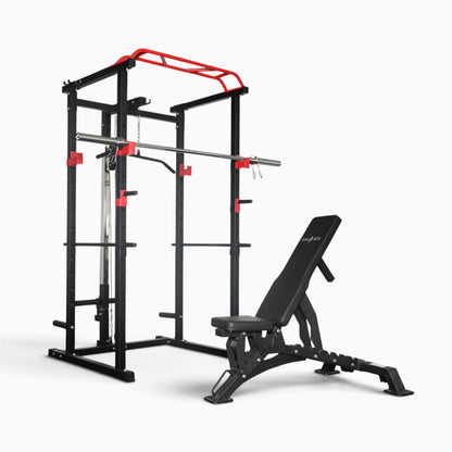GymSets Power Cage with Cable Pulley