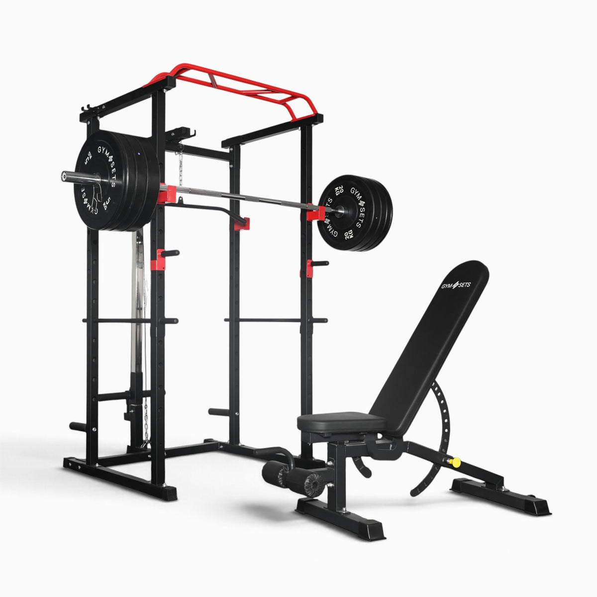 GymSets Power Cage with Cable Pulley