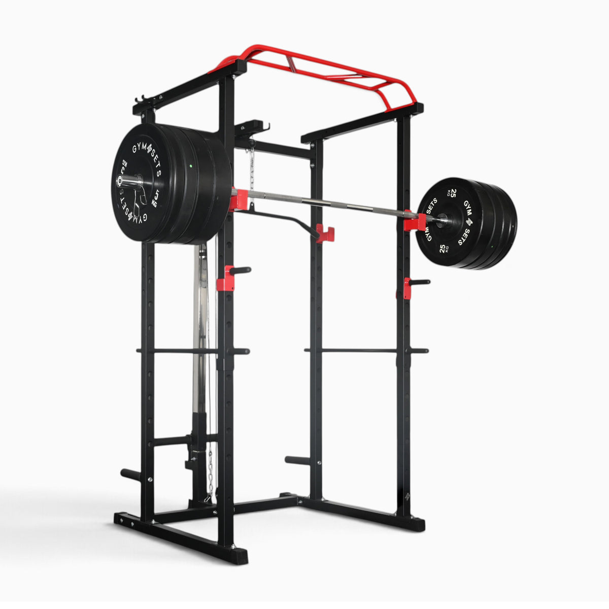 GymSets Power Cage with Cable Pulley