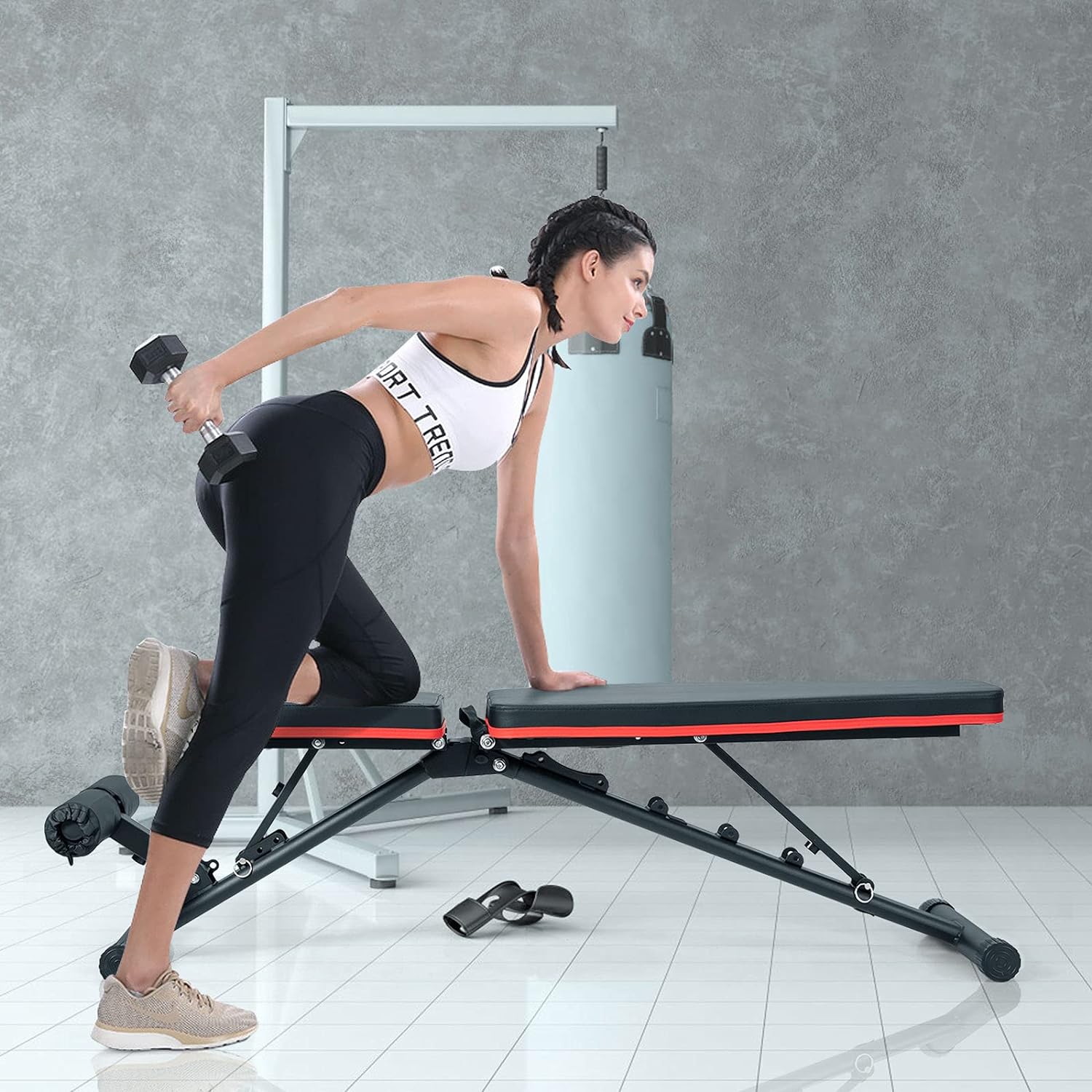 Adjustable Weight Bench Foldable, Incline & Decline Home Workout Gym