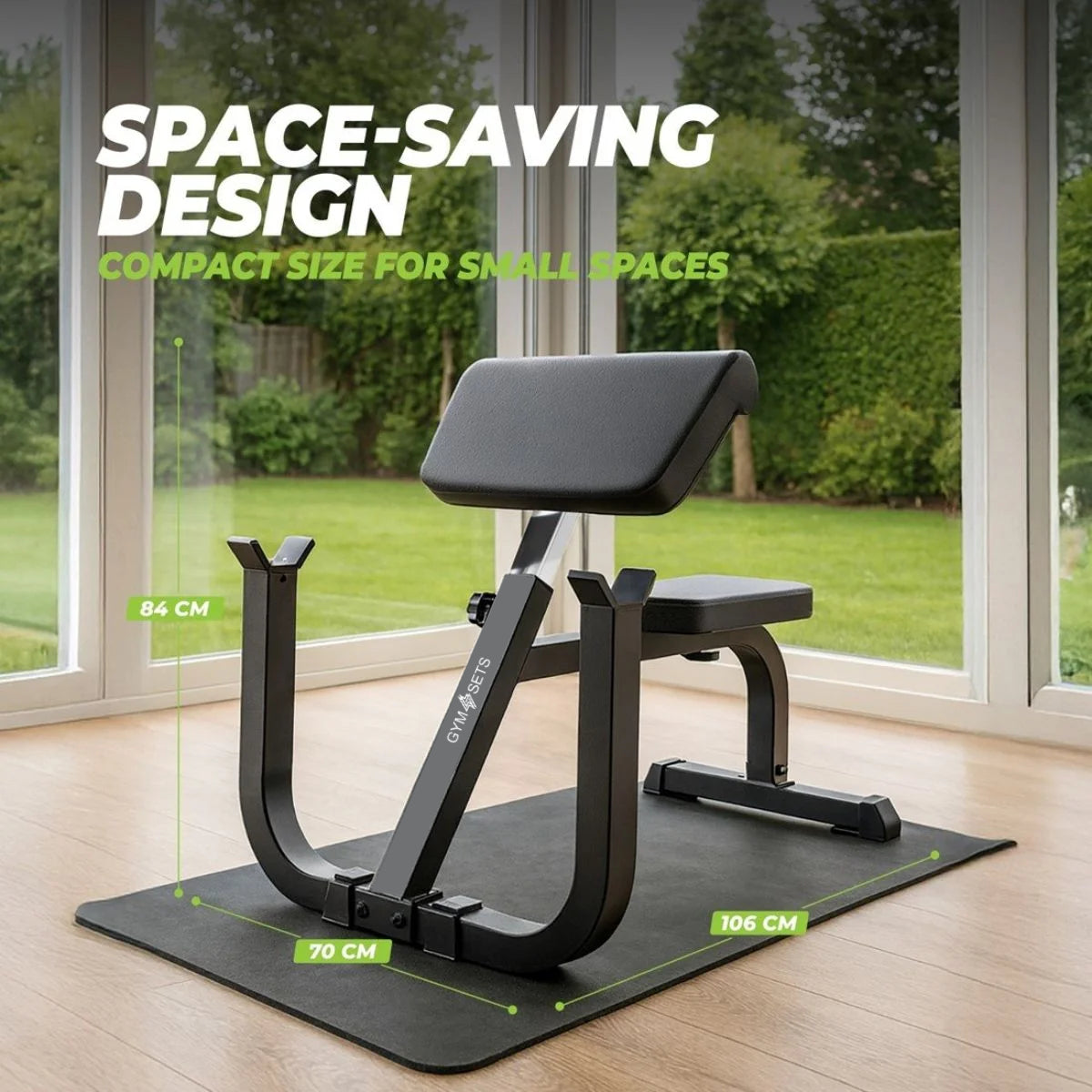 Adjustable Preacher Curl Bench, Bicep DB Incline EZ Bar Weight Set