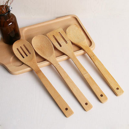 Bamboo Wood Cooking Utensils & Gadgets Spoons Set Kitchen Wooden Tool