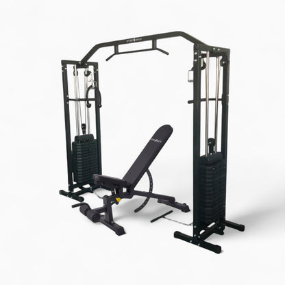 Cable Crossover Machine With 180kg Weight Stacks. Premium Cross Over Equipment With High And Low Pulley System For Full-Body Strength Training At Home. Shop Now