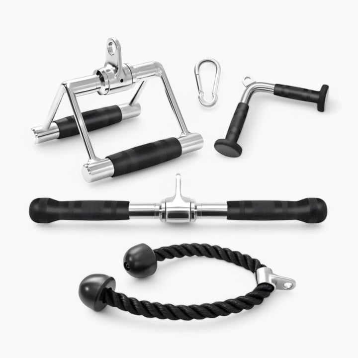 Cable Machine Attachments – Pull Rope, Handles & Straps, EZ Bar