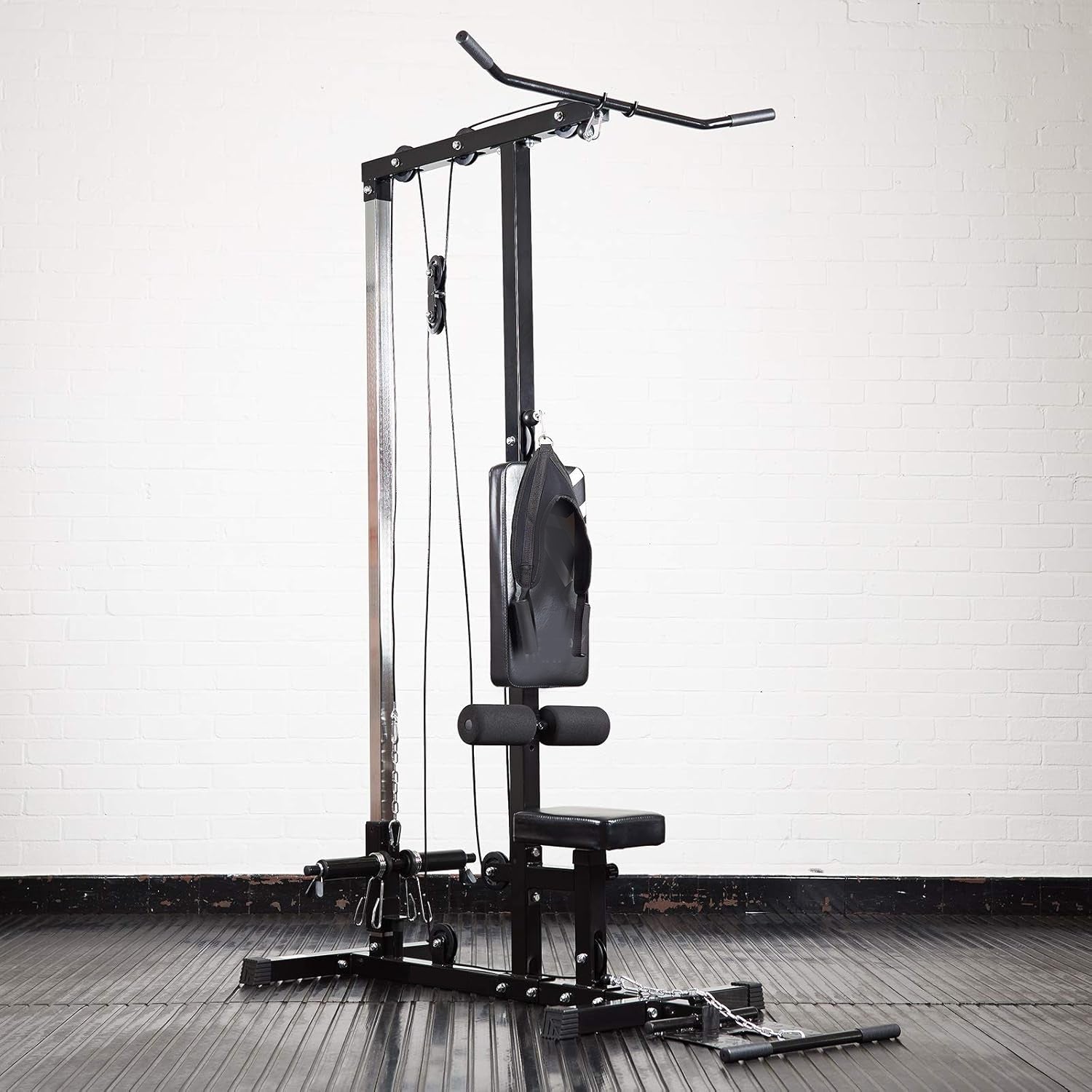 Cable Pull Down & Rowing Seated Machine Wide Grip Home Gym Lat T bar