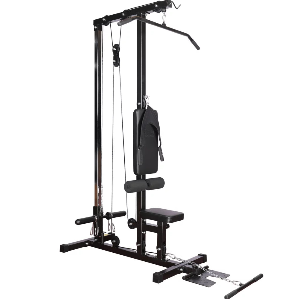 Cable Pull Down & Rowing Seated Machine Wide Grip Home Gym Lat T bar b