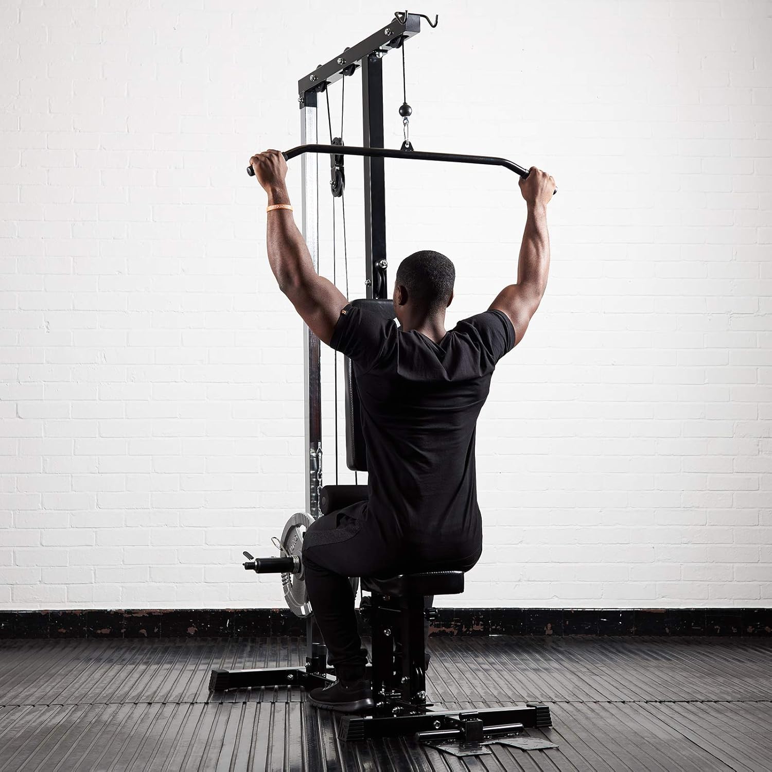 Cable Pull Down & Rowing Seated Machine Wide Grip Home Gym Lat T bar