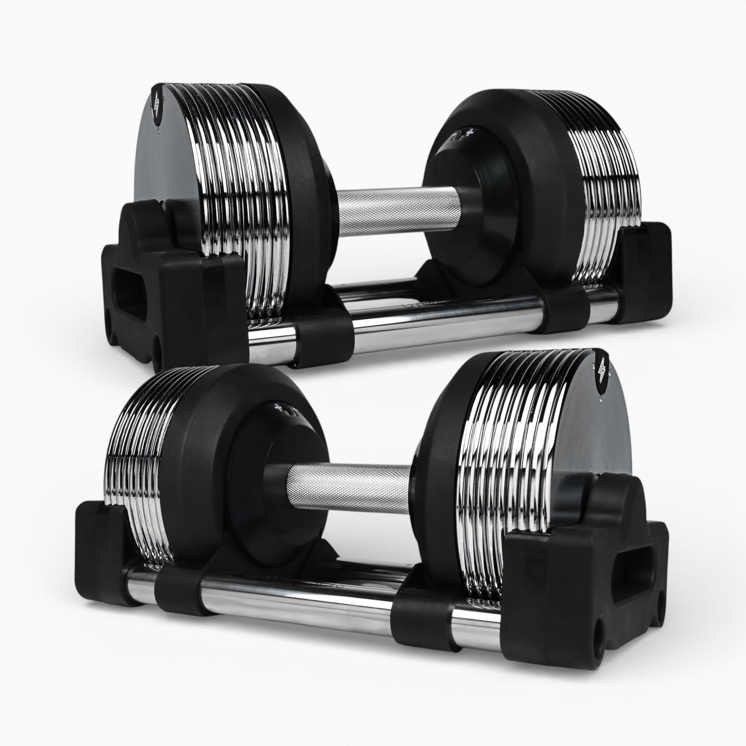Chrome Adjustable Dumbbells 3-36kg – Premium Commercial Metal