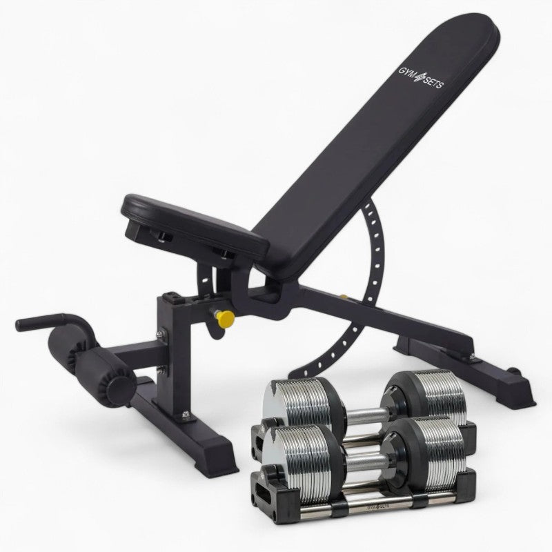 Chrome Adjustable Dumbbells 3-36kg – Premium Commercial Metal
