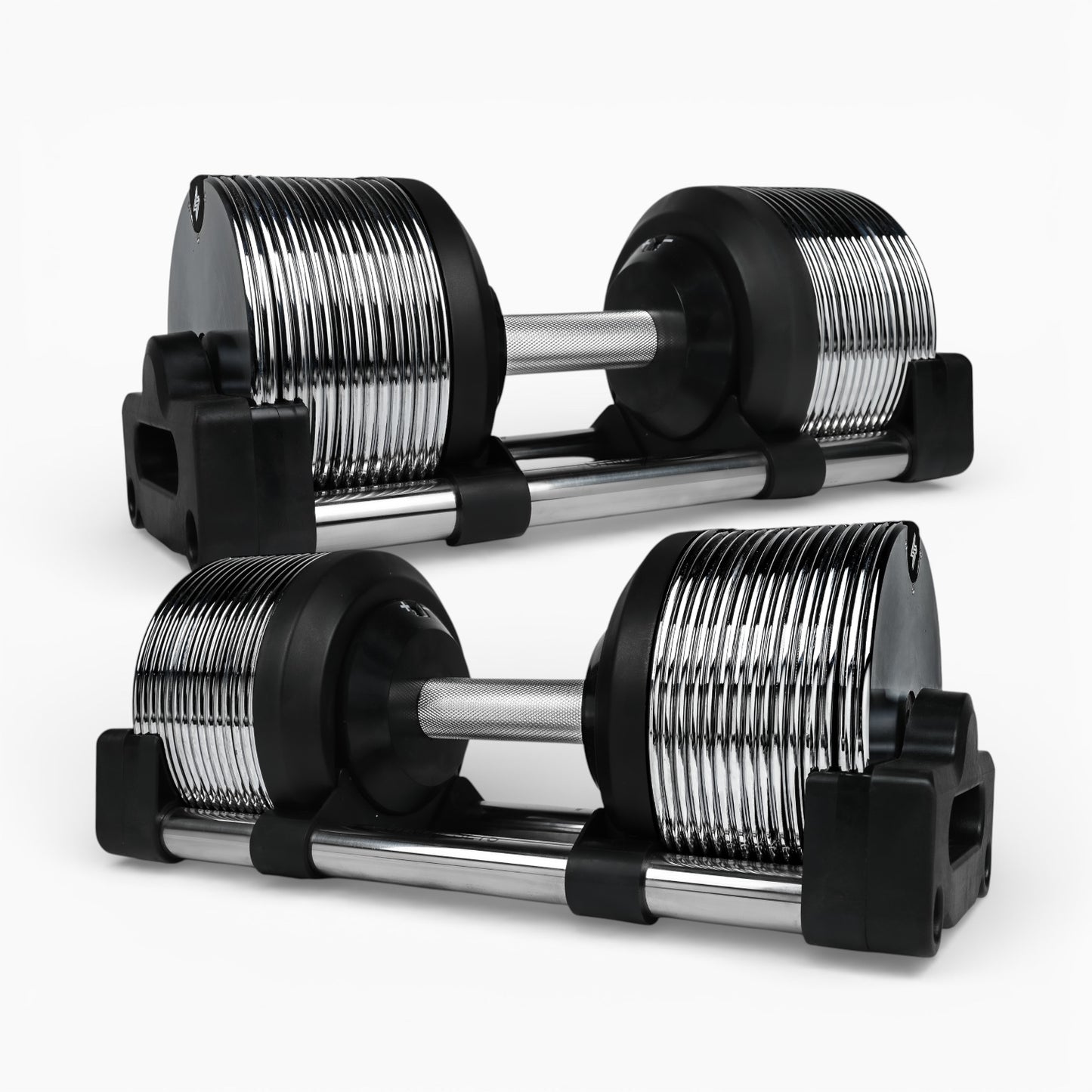 Chrome Adjustable Dumbbells 3-36kg – Premium Commercial Metal
