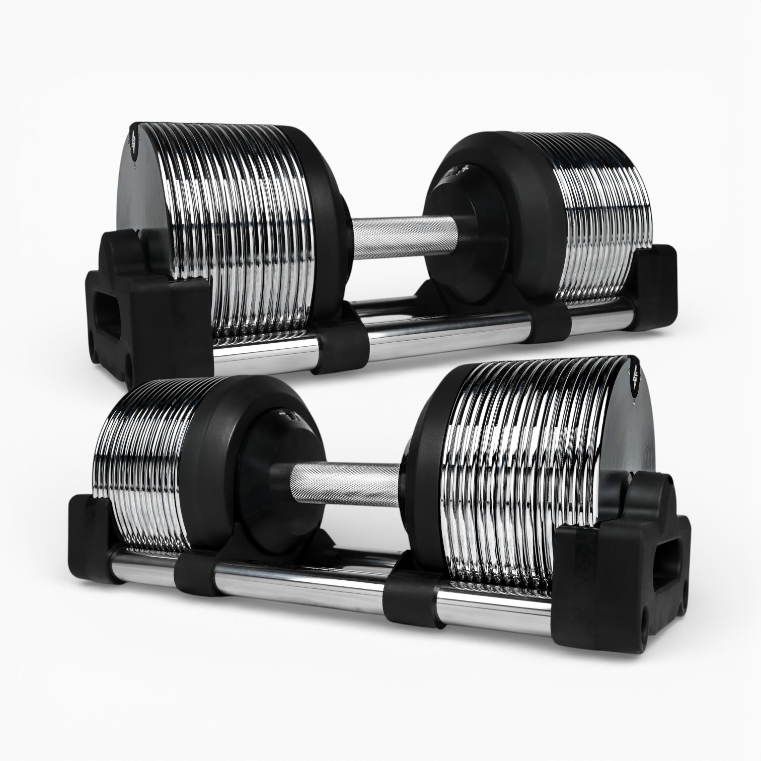 Chrome Adjustable Dumbbells 3-36kg – Premium Commercial Metal