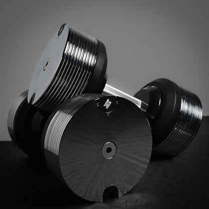 Chrome Adjustable Dumbbells 3-36kg – Premium Commercial Metal
