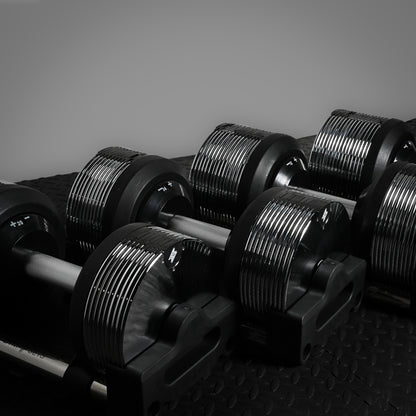 Chrome Adjustable Dumbbells 3-36kg – Premium Commercial Metal