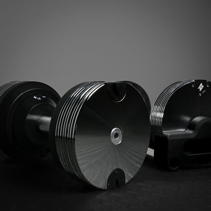 Chrome Adjustable Dumbbells 3-36kg – Premium Commercial Metal